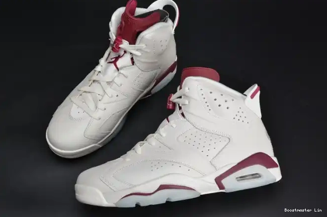 Bmlin Air Retro Jordan 6 white 384664-116 Maroon 0501